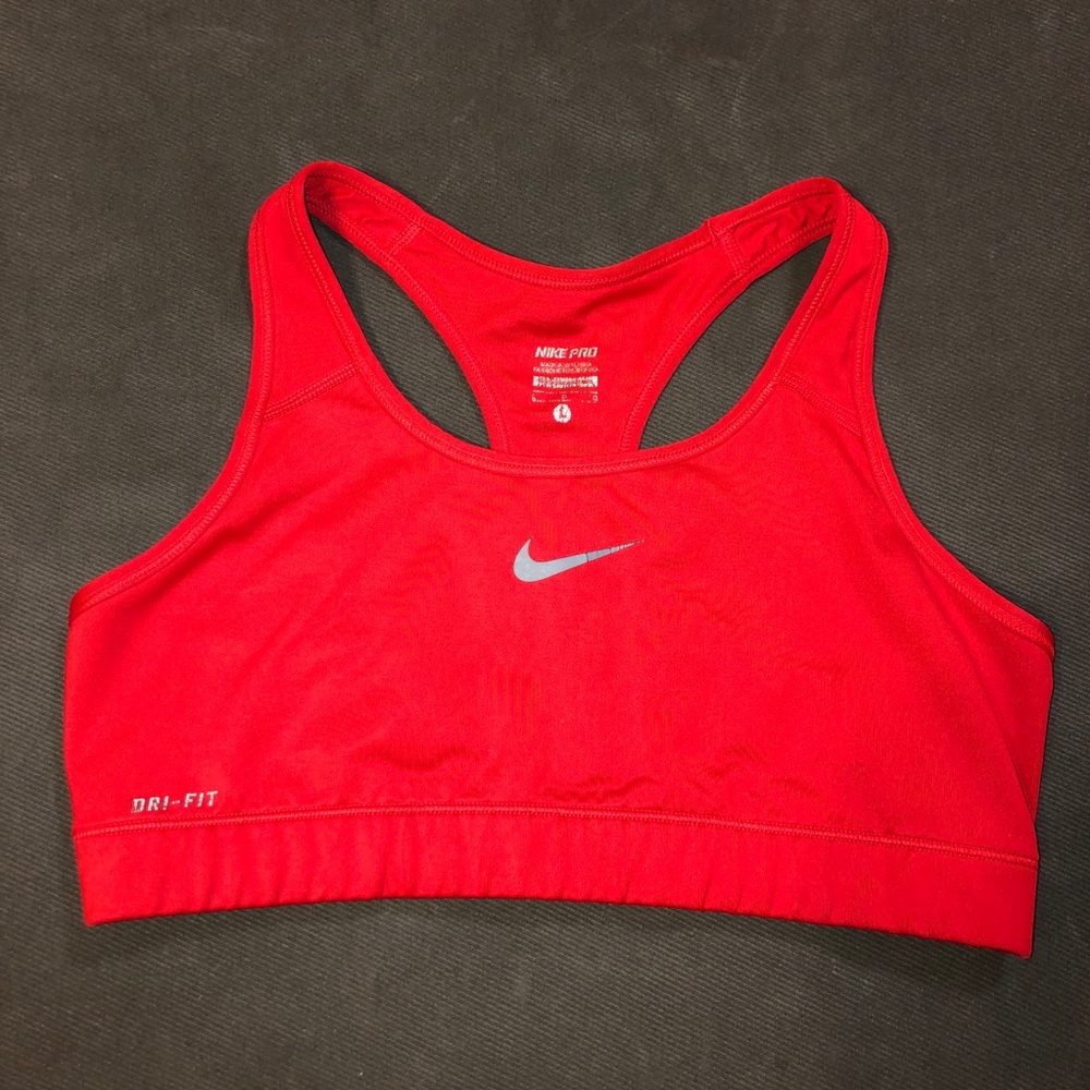Red Nike Pro Sports Bra